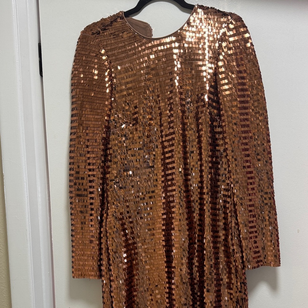 Gianni Bini Copper Sequin Dress